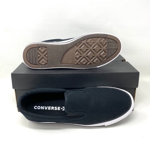 Converse Womens 167941F CT All Star Double Gore Slip On Black Canvas Low Sneaker - Picture 3 of 10